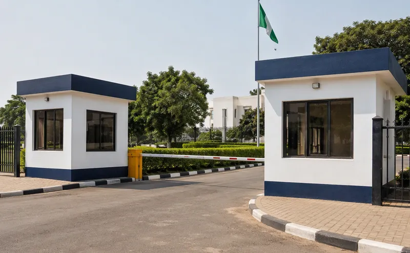 Security guard cabins installed at Abuja FCT government complex