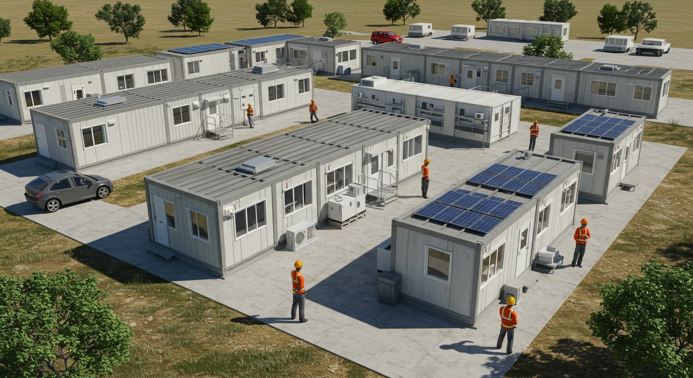 RapidCabin factory floor in Kirikiri Lagos where porta cabins are manufactured by Nigerian engineers